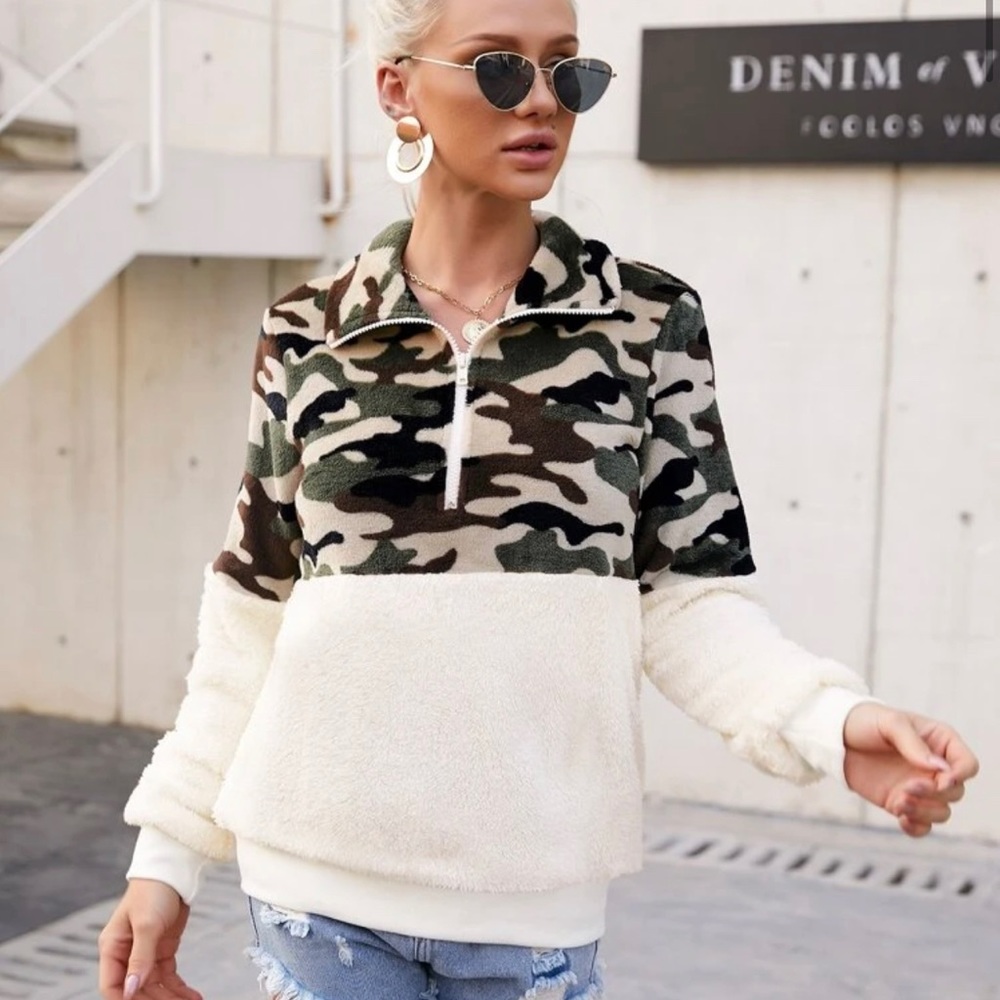 Fuzzy Camo Hoodie